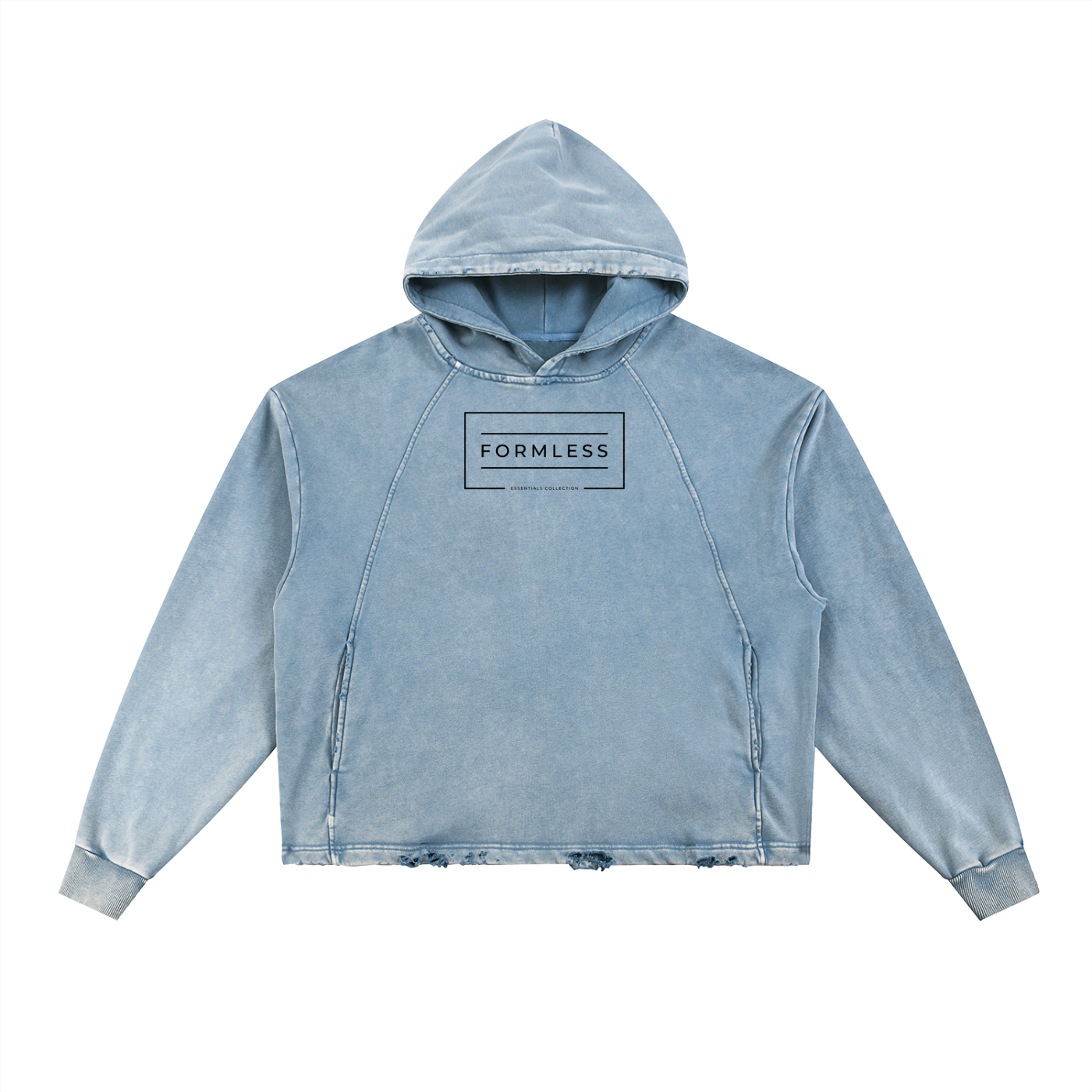 HABIBI — Vintage Washed Frayed Hem Hoodie