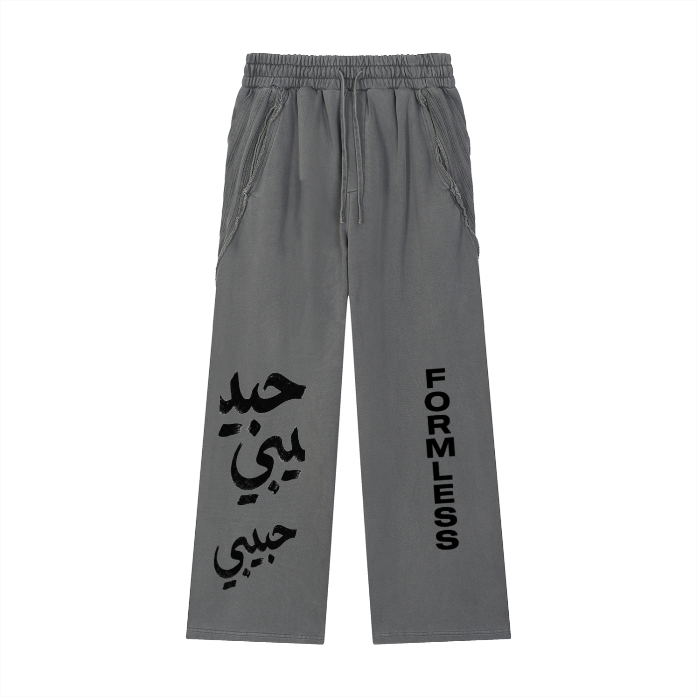 HABIBI — Snow Washed Raw Hem Sweatpants