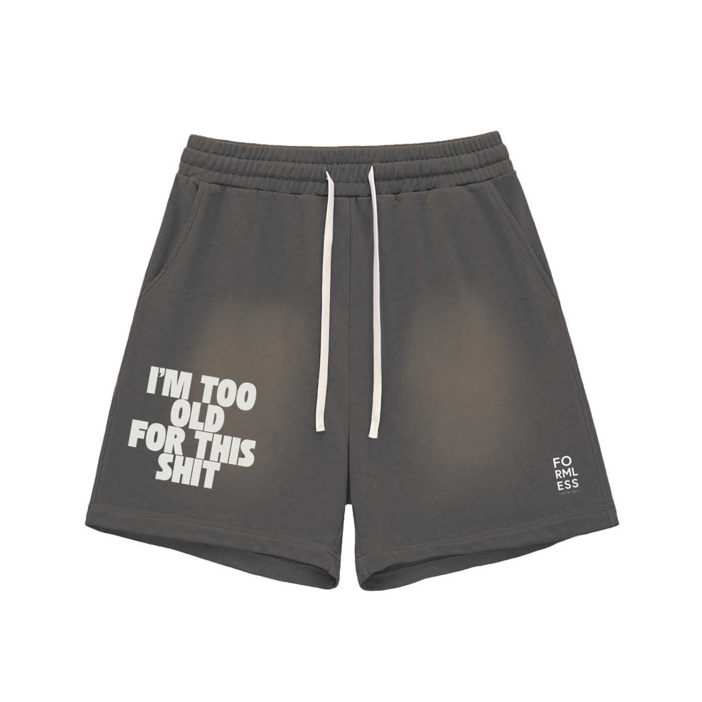 Sun Fade Raw Edge Cotton Shorts