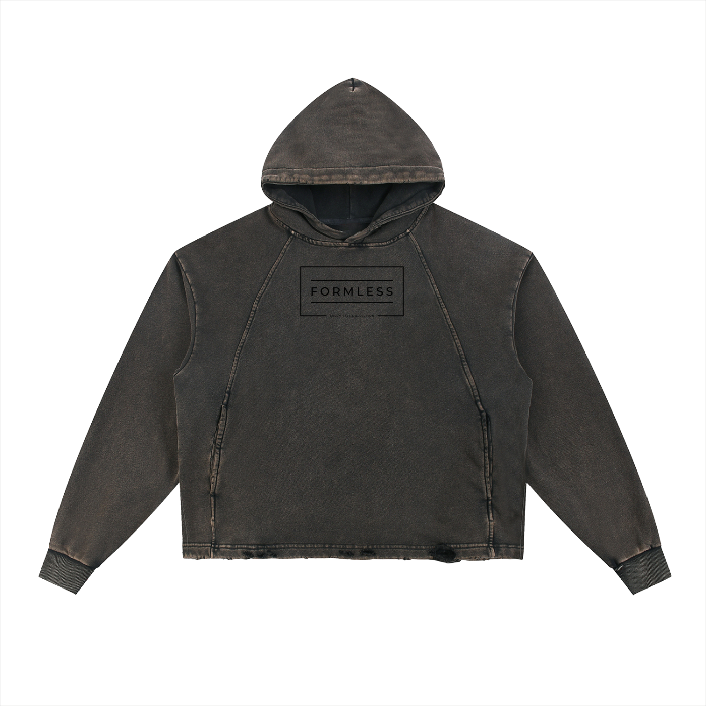 HABIBI — Vintage Washed Frayed Hem Hoodie